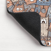 Funny Cartoon Cats Muismat (Hoek)