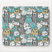 Funny Cartoon Cats Muismat (Voorkant)