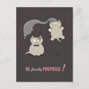 Funny Cartoon Cats Save the Date briefkaart