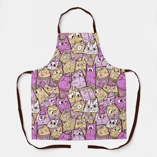 Funny Cartoon Cats Schort (Voorkant)