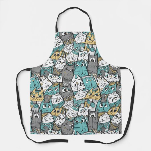 Funny Cartoon Cats Schort (Voorkant)