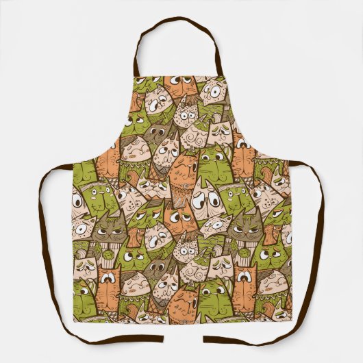 Funny Cartoon Cats Schort (Voorkant)