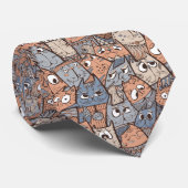 Funny Cartoon Cats Stropdas (Opgerold)