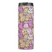 Funny Cartoon Cats Thermosbeker (Achterkant)