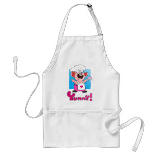 Funny Cartoon Chef Apron   Funny Pig Chef Apron Standaard Schort
