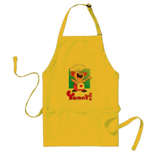 Funny Cartoon Chef Apron | Funny Pig Chef Apron Standaard Schort (Voorkant)