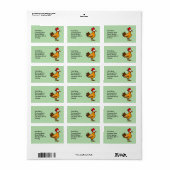 Funny Cartoon Chicken Address Label (Full Sheet)