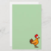 Funny Cartoon Chicken Illustration Briefpapier (Voorkant / Achterkant)