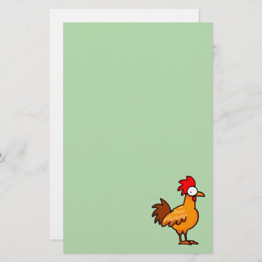 Funny Cartoon Chicken Illustration Briefpapier (Voorkant / Achterkant)