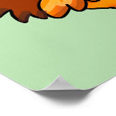 Funny Cartoon Chicken Illustration Poster (Hoek)