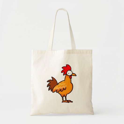 Funny Cartoon Chicken Illustration Tote Bag (Voorkant)