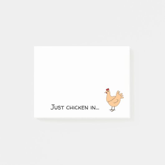 Funny Cartoon Chicken Pun Chicken Lover Post-it® Notes (Voorkant)