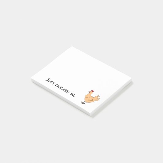 Funny Cartoon Chicken Pun Chicken Lover Post-it® Notes (Schuin)