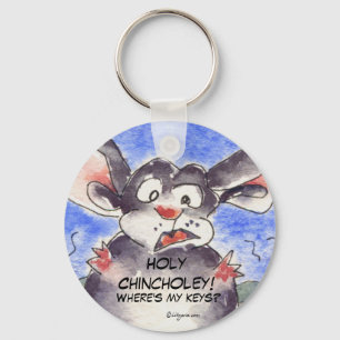 Funny Cartoon Chinchilla Cute Sleutelhangers
