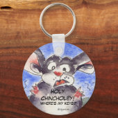 Funny Cartoon Chinchilla Cute Sleutelhangers (Voorkant)