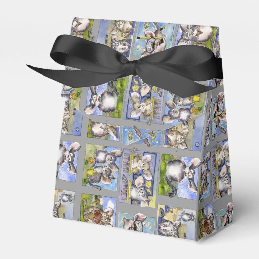 Funny Cartoon Chinchillas Paper Box Bedankdoosjes (Voorkant Zijde)