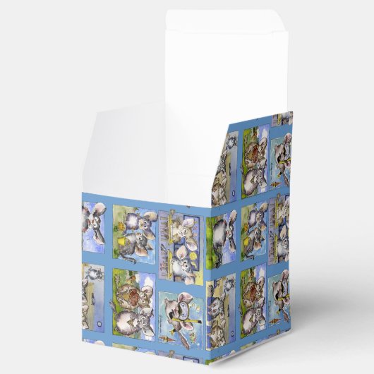 Funny Cartoon Chinchillas Paper Box Bedankdoosjes (Geopend)