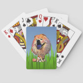 Funny Cartoon Chow Chow Deck of Cards Pokerkaarten (Achterkant)