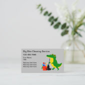 Funny Cartoon Cleaning Service Visitekaartjes (Staand voorkant)