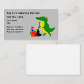 Funny Cartoon Cleaning Service Visitekaartjes (Voorkant / Achterkant)