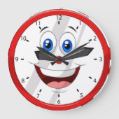 Funny Cartoon Clock Grote Klok (Voorkant)