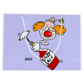Funny Cartoon Clown openingsfles wijn Large Cadeautasje (Achterkant)