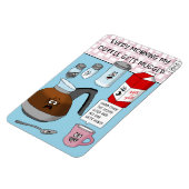Funny Cartoon Coffee Pun Magneet (Linkerzijde)