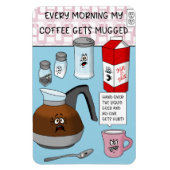 Funny Cartoon Coffee Pun Magneet (Verticaal)