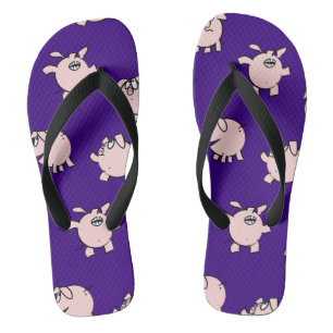 Funny Cartoon Comics Pig Kies Kleur Mannen FlipFlo Teenslippers