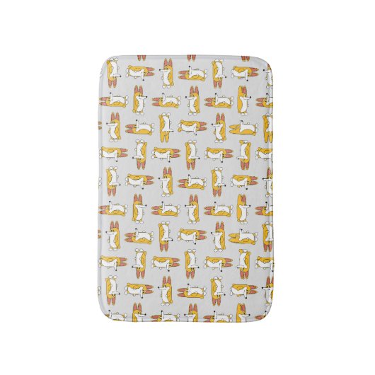 Funny Cartoon Corgi Pattern Badmat (Voorkant Verticaal)