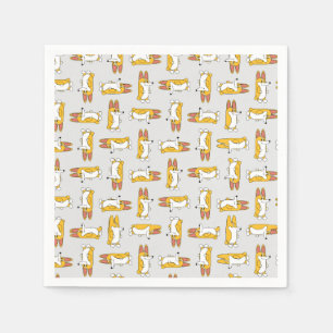 Funny Cartoon Corgi Pattern Servet