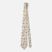 Funny Cartoon Corgi Pattern Stropdas (Voorkant)