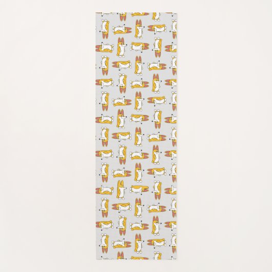 Funny Cartoon Corgi Pattern Yogamat (Voorkant)