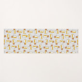 Funny Cartoon Corgi Pattern Yogamat (Voorkant (horizontaal))