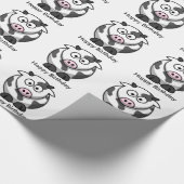 Funny Cartoon Cow met roze Nose Happy Birthday Cadeaupapier (Hoek)