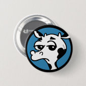 FUNNY CARTOON COW ROUND BUTTON (Voorkant /achterkant)