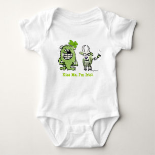 Funny Cartoon Creatures St. Paddys Day Romper