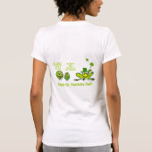 Funny Cartoon Creatures St. Paddys Day T Shirten T-shirt (Achterkant)