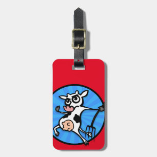 FUNNY CARTOON DAIRY KOE GRAPHIC BAGAGELABEL