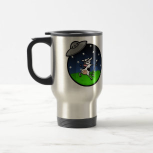 FUNNY CARTOON DAIRY KOE UFO ABDUCTION METAL MOK