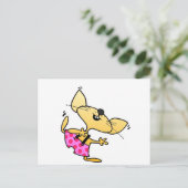 Funny Cartoon Dancing Rat Briefkaart (Staand voorkant)