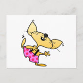 Funny Cartoon Dancing Rat Briefkaart (Voorkant)