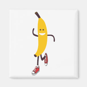 Funny Cartoon die Banana exploiteert Magneet