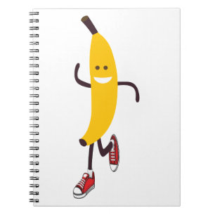 Funny Cartoon die Banana exploiteert Notitieboek