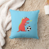 Funny Cartoon Dinosaur die Kinderen speelt Kussen (Deken)