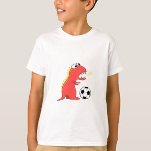 Funny Cartoon Dinosaur die Kinderen speelt T-shirt