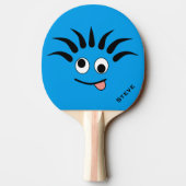 Funny Cartoon Dizzy Face Custom Ping Pong Paddle Tafeltennisbatje (Achterkant)