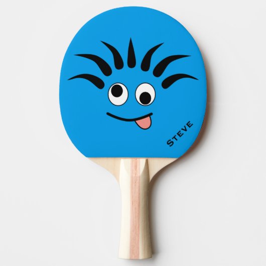 Funny Cartoon Dizzy Face Custom Ping Pong Paddle Tafeltennisbatje (Voorkant)