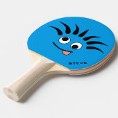 Funny Cartoon Dizzy Face Custom Ping Pong Paddle Tafeltennisbatje (Voorkant Gekanteld)