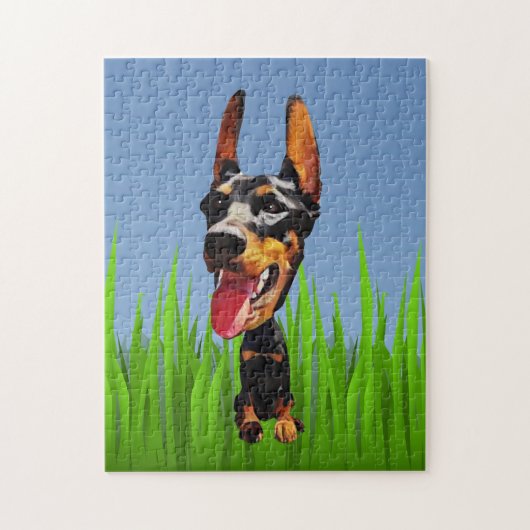 Funny Cartoon Doberman Pinscher 252 PC Puzzle Legpuzzel (Verticaal)